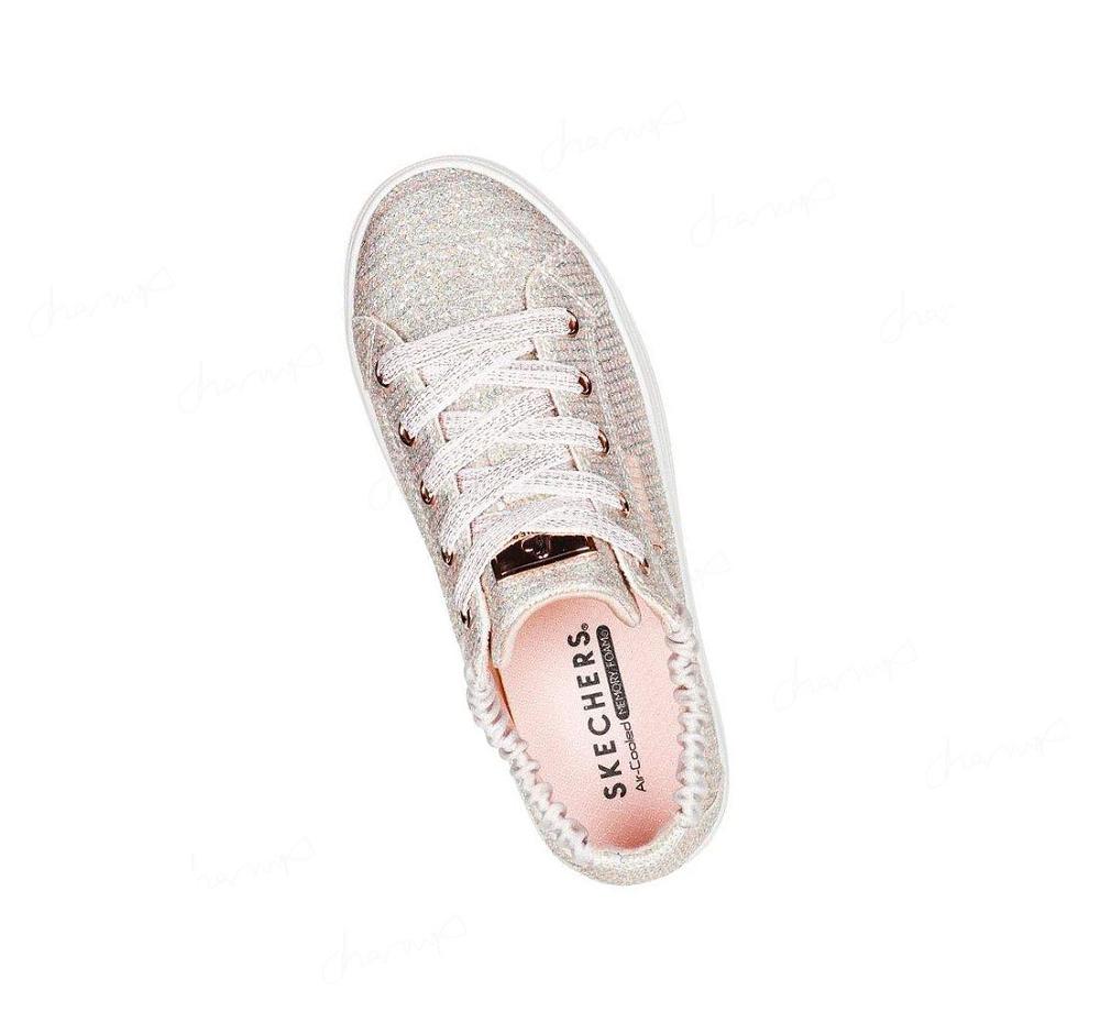 Zapatos Casuales Skechers Double Up - Glitter Shines Niña Rosas | 39A5E_AR