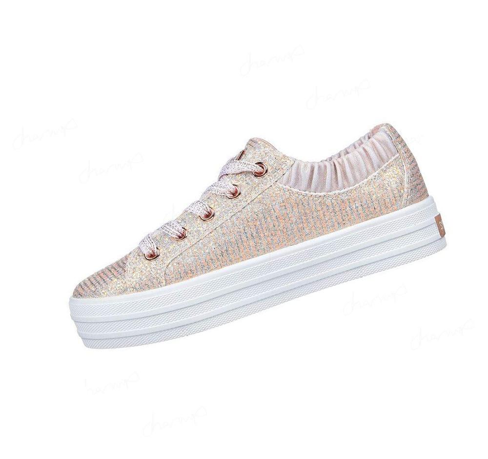 Zapatos Casuales Skechers Double Up - Glitter Shines Niña Rosas | 39A5E_AR