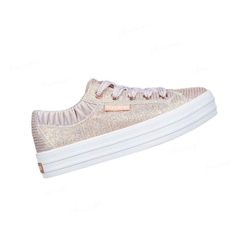 Zapatos Casuales Skechers Double Up - Glitter Shines Niña Rosas | 39A5E_AR