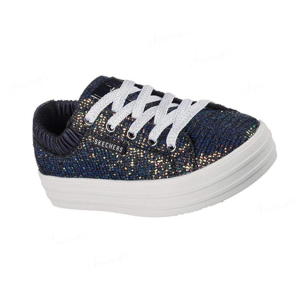 Zapatos Casuales Skechers Double Up - Glitter Shines Niña Negras | 39T05_AR