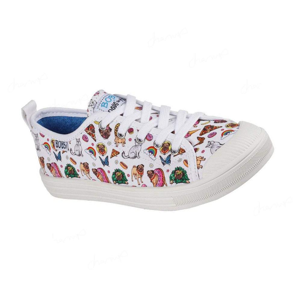 Zapatos Casuales Skechers Doug the Pug: BOBS B Cool - Doug\'s Luv Mujer Blancas Multicolor | 33TAR_AR