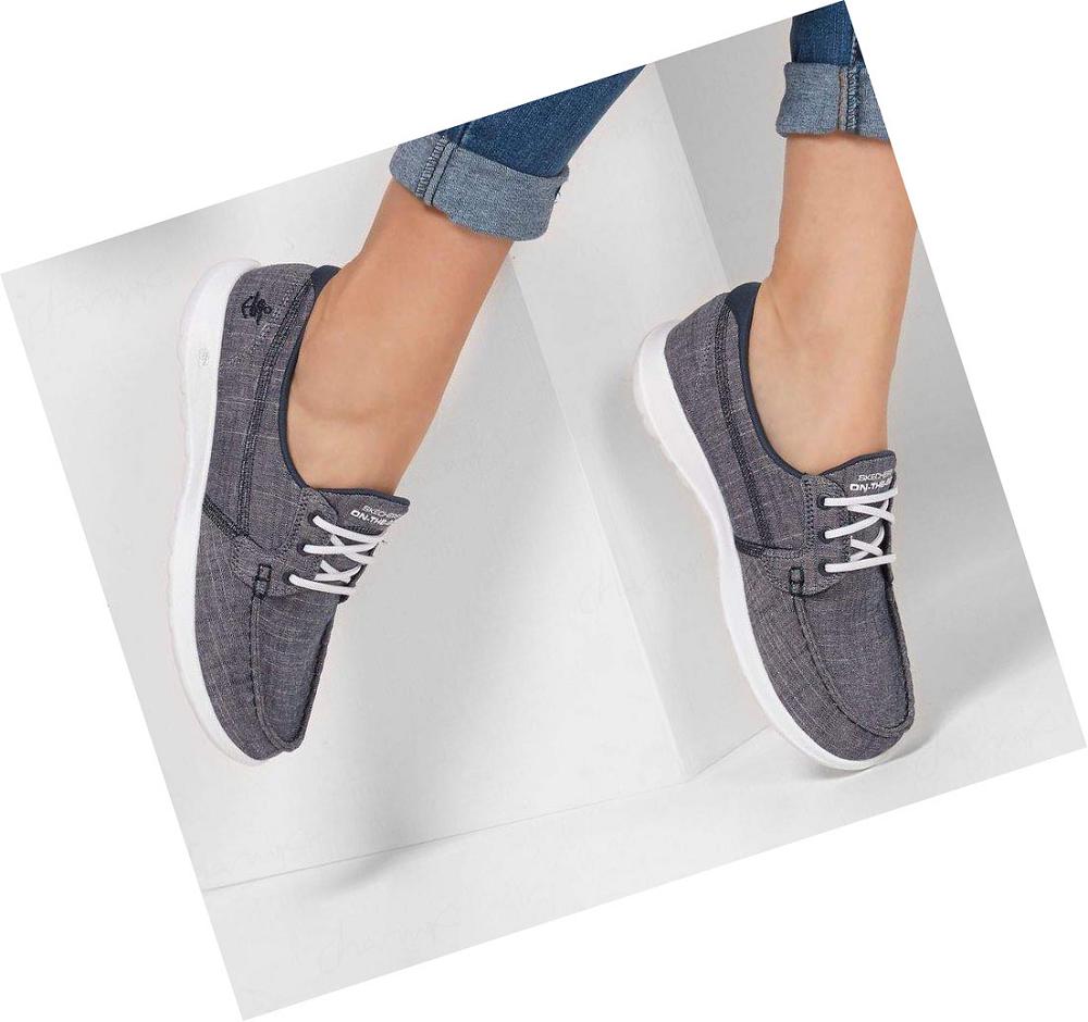 Zapatos Casuales Skechers GOwalk Lite - Isla Mujer Gris | 53TA5_AR