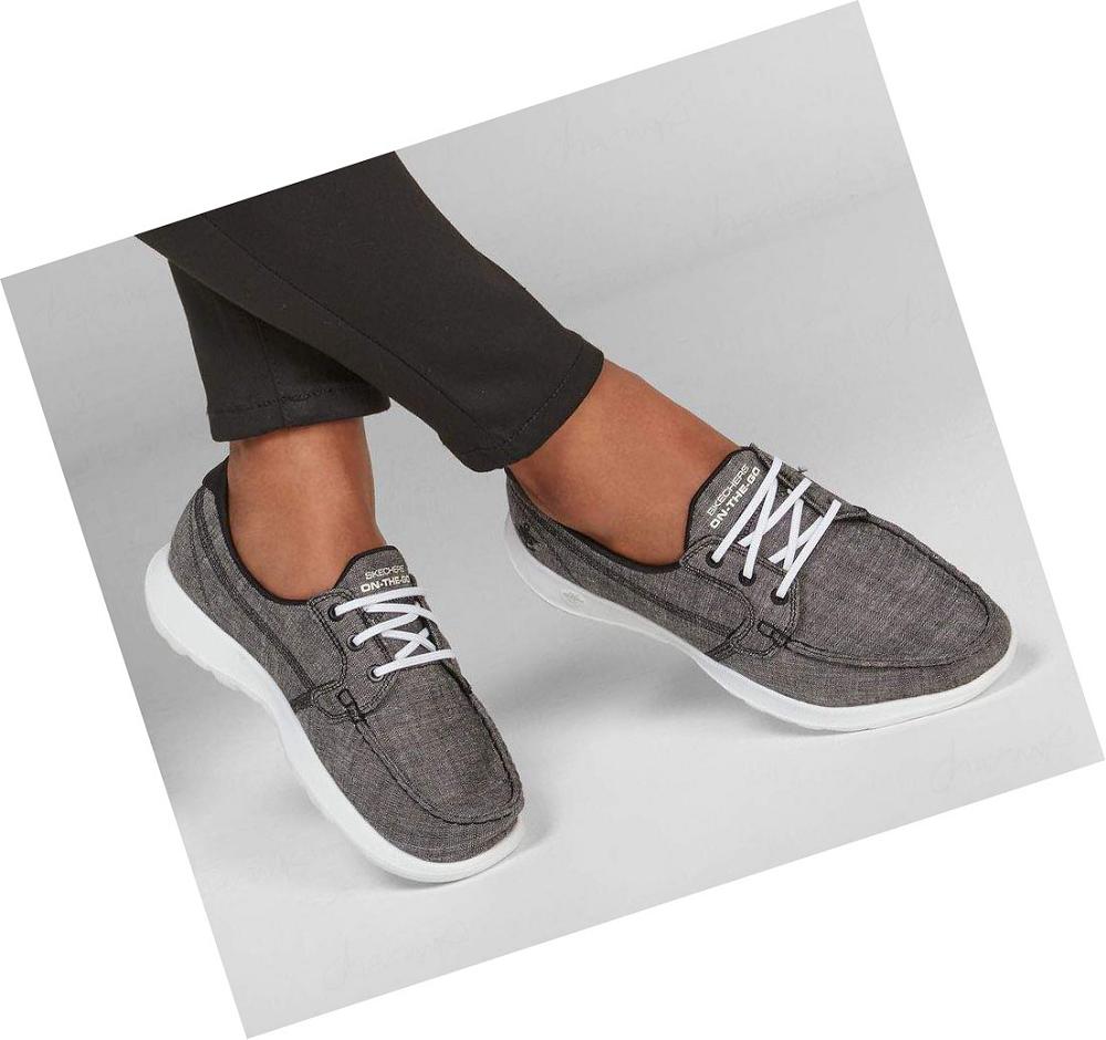 Zapatos Casuales Skechers GOwalk Lite - Isla Mujer Negras Blancas | 6038L_AR