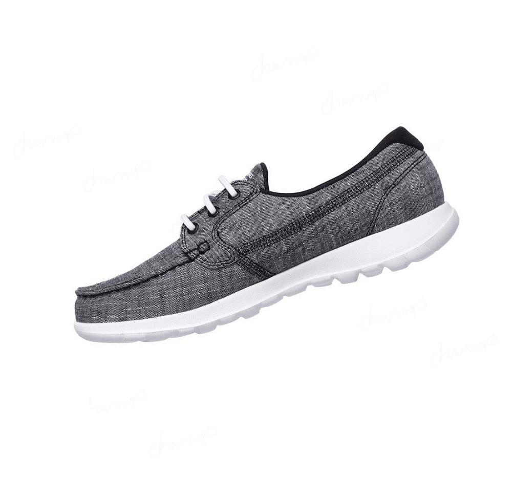 Zapatos Casuales Skechers GOwalk Lite - Isla Mujer Negras Blancas | 6038L_AR