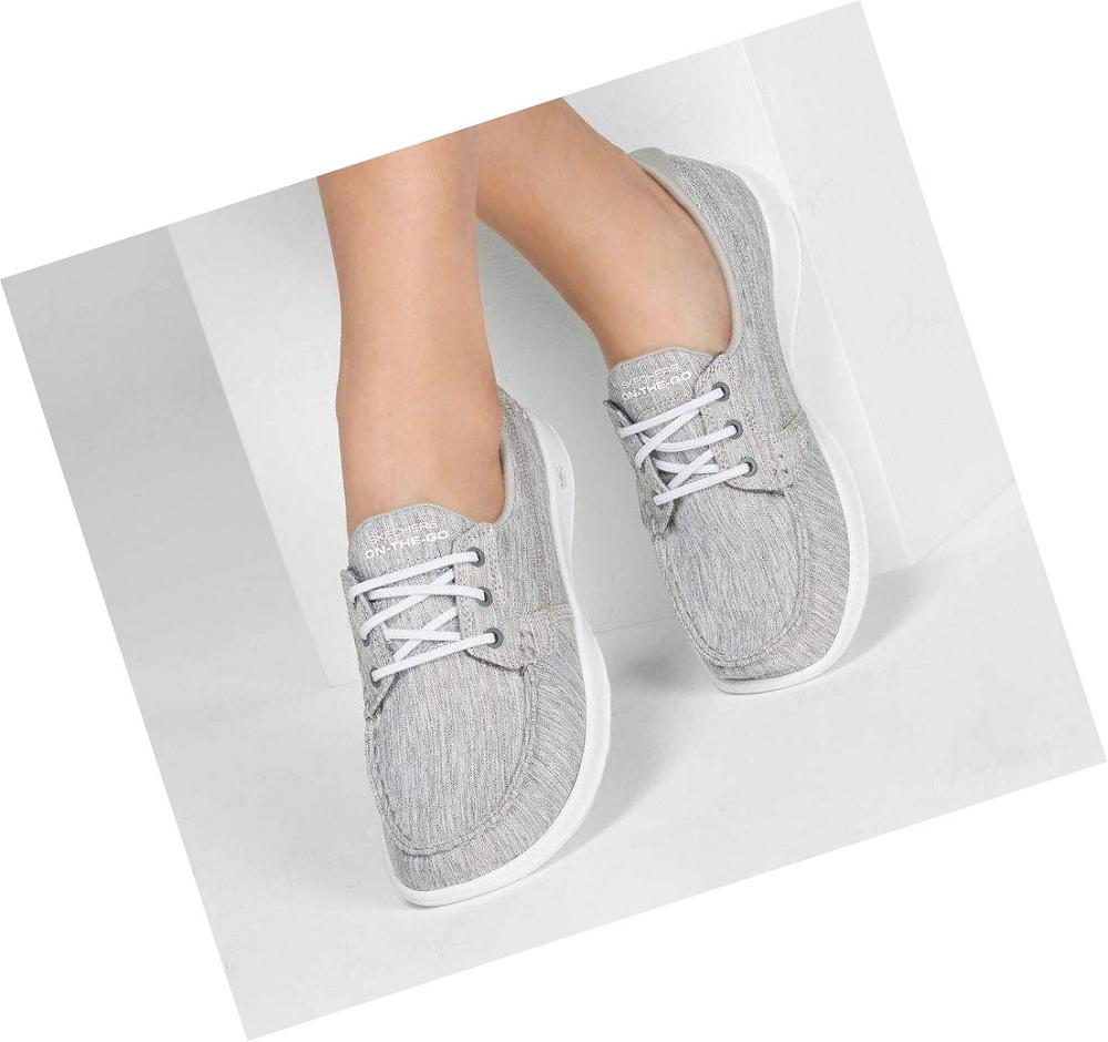 Zapatos Casuales Skechers GOwalk Lite - Isla Mujer Gris Claro | 60630_AR