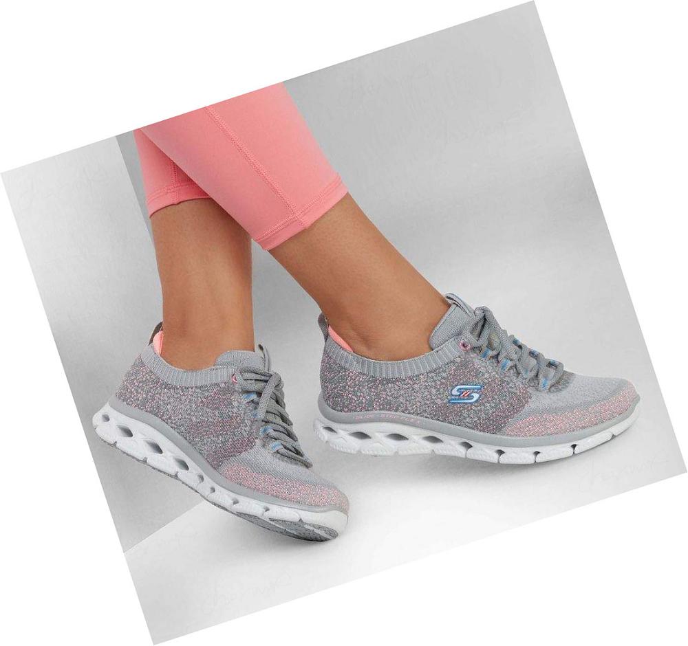 Zapatos Casuales Skechers Glide-Step Flex - Cosmic Spirit Mujer Gris Rosas | IA88L_AR