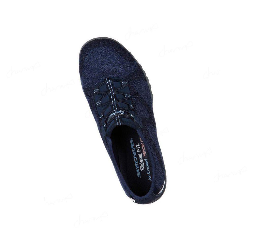 Zapatos Casuales Skechers Relaxed Fit: Breathe-Easy - Opportuknity Mujer Azul Marino | 35A98_AR