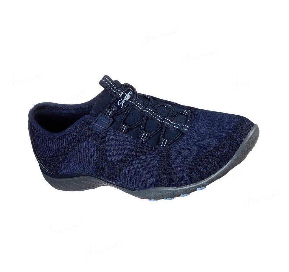 Zapatos Casuales Skechers Relaxed Fit: Breathe-Easy - Opportuknity Mujer Azul Marino | 35A98_AR