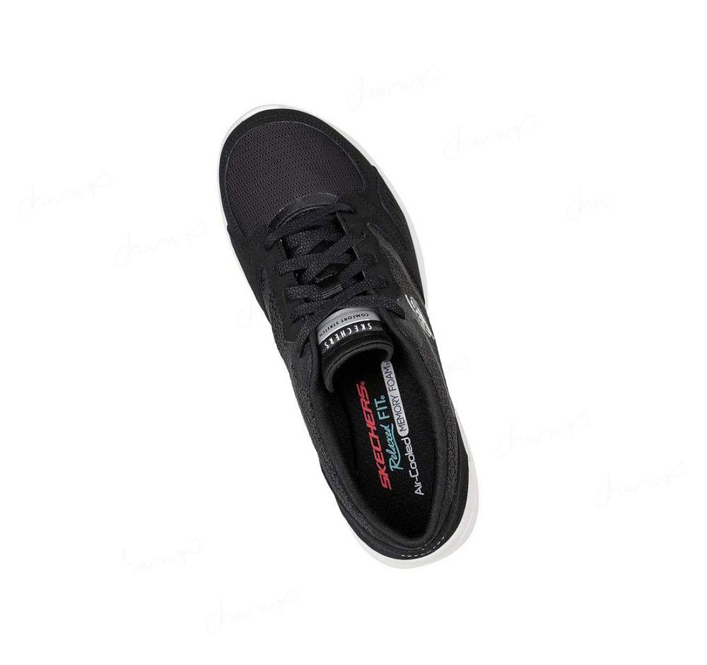 Zapatos Casuales Skechers Relaxed Fit: D'Lux Comodidad - Plenty Success Mujer Negras Blancas | A963Q_AR