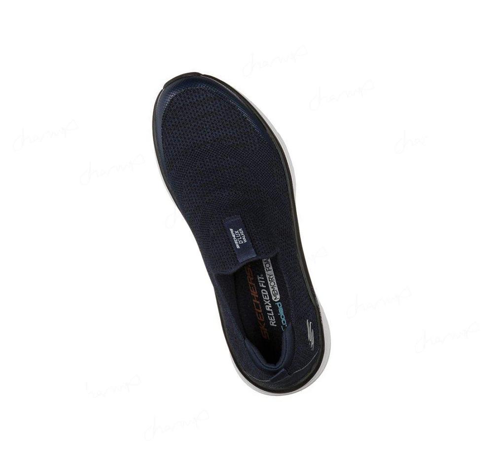 Zapatos Casuales Skechers Relaxed Fit: D'Lux Walker - Quick Upgrade Hombre Azul Marino | T639G_AR