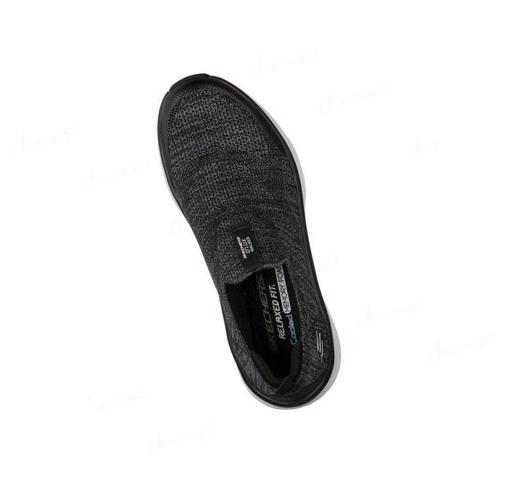 Zapatos Casuales Skechers Relaxed Fit: D'Lux Walker - Quick Upgrade Hombre Negras Blancas | T650L_AR