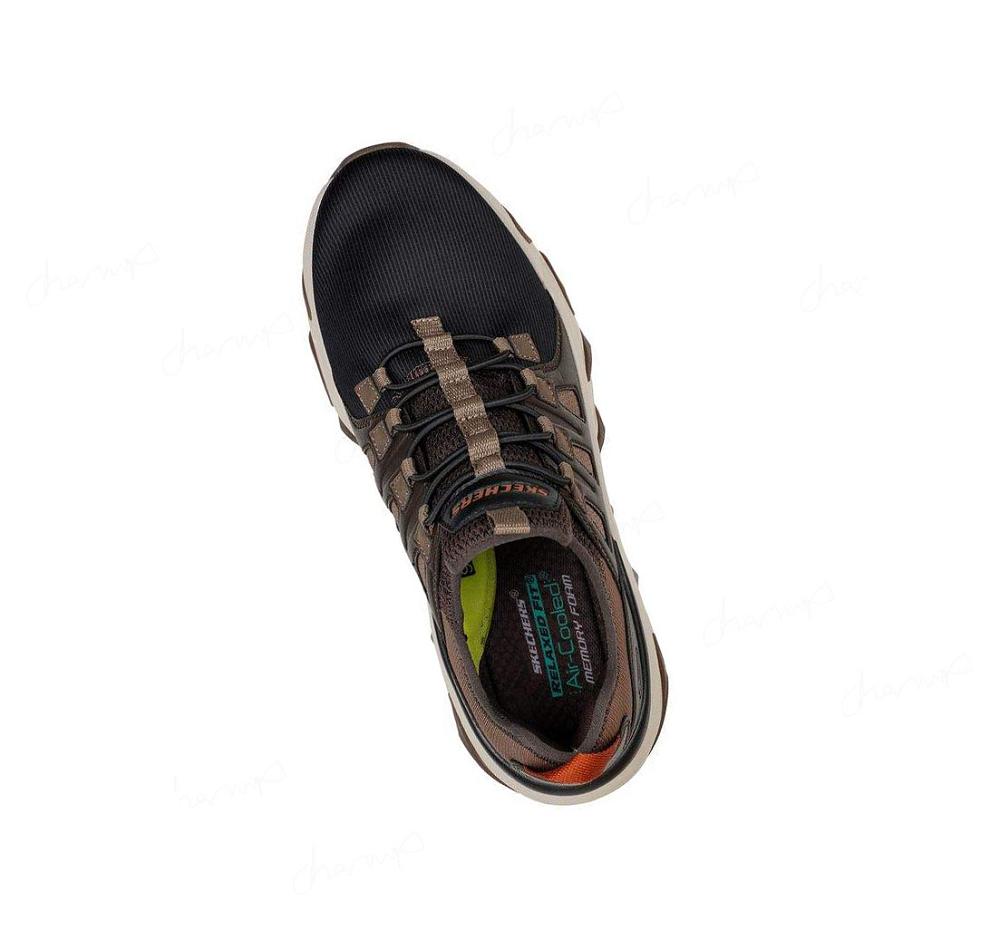 Zapatos Casuales Skechers Relaxed Fit: Flex Conway - Osley Hombre Chocolate Negras | IA0TP_AR