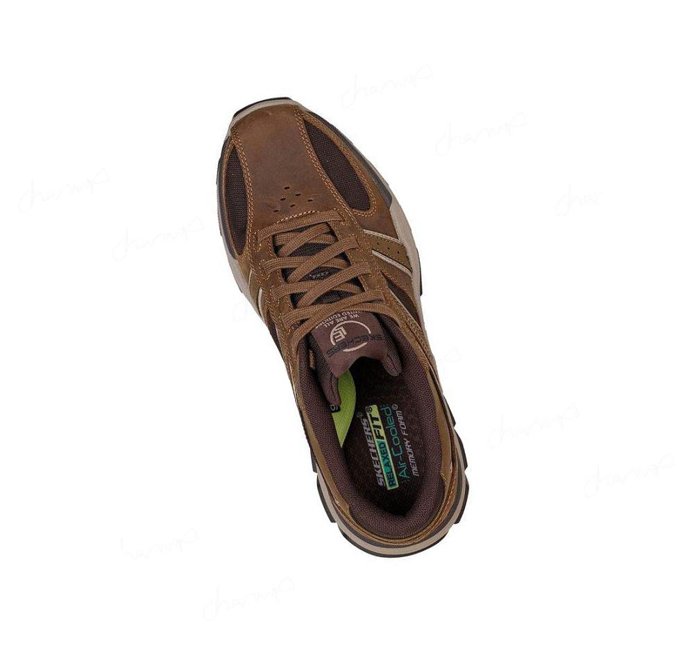 Zapatos Casuales Skechers Relaxed Fit: Respected - Edgemere Hombre Chocolate | T100K_AR