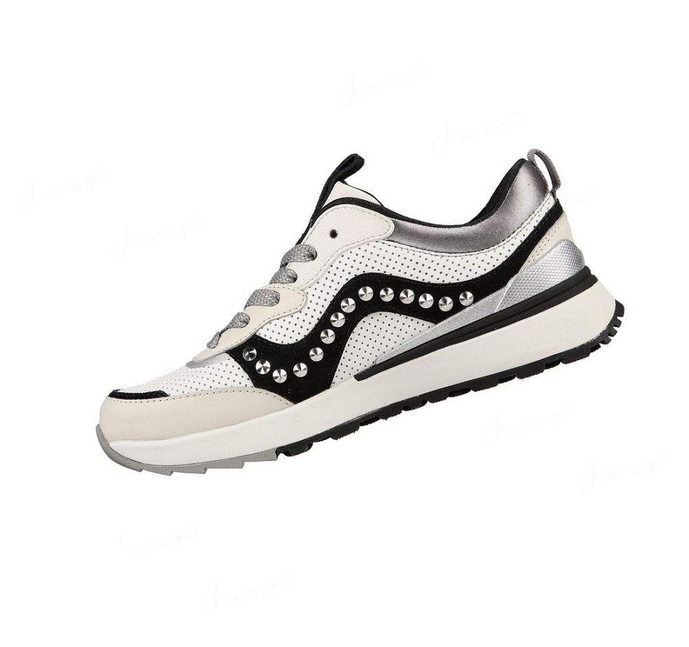 Zapatos Casuales Skechers Sunny Calle - Leatherette Mujer Blancas Negras | 6A99Q_AR