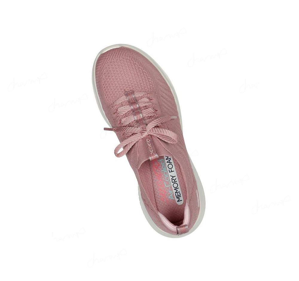 Zapatos Casuales Skechers Ultra Flex - Joyful Path Mujer Rosas Oscuro | 5TA9P_AR