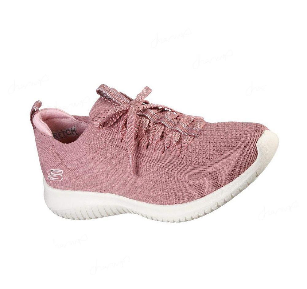 Zapatos Casuales Skechers Ultra Flex - Joyful Path Mujer Rosas Oscuro | 5TA9P_AR