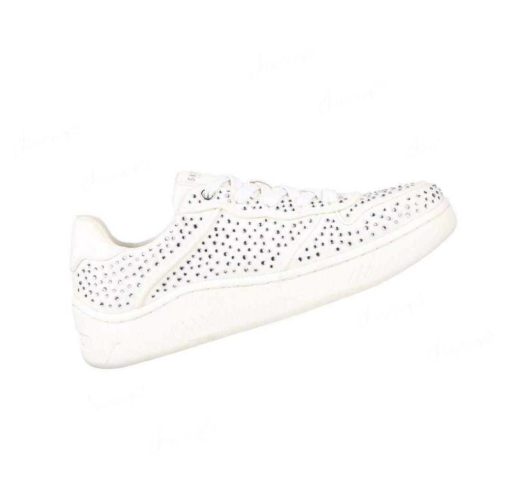 Zapatos Casuales Skechers Upbeats - Shiny Stepper Mujer Blancas Plateadas | 652AA_AR