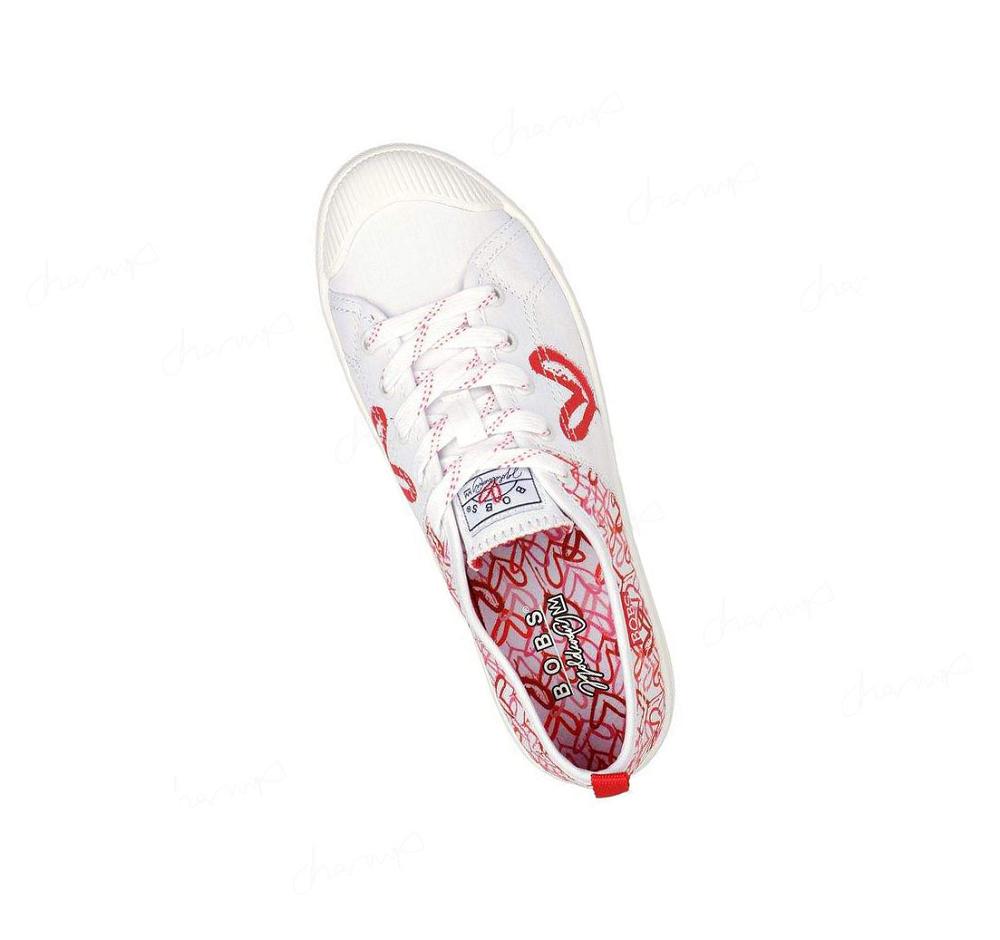 Zapatos Casuales Skechers x JGoldcrown: BOBS B Cool - All Corazon Mujer Blancas Rojas Rosas | A399A_AR