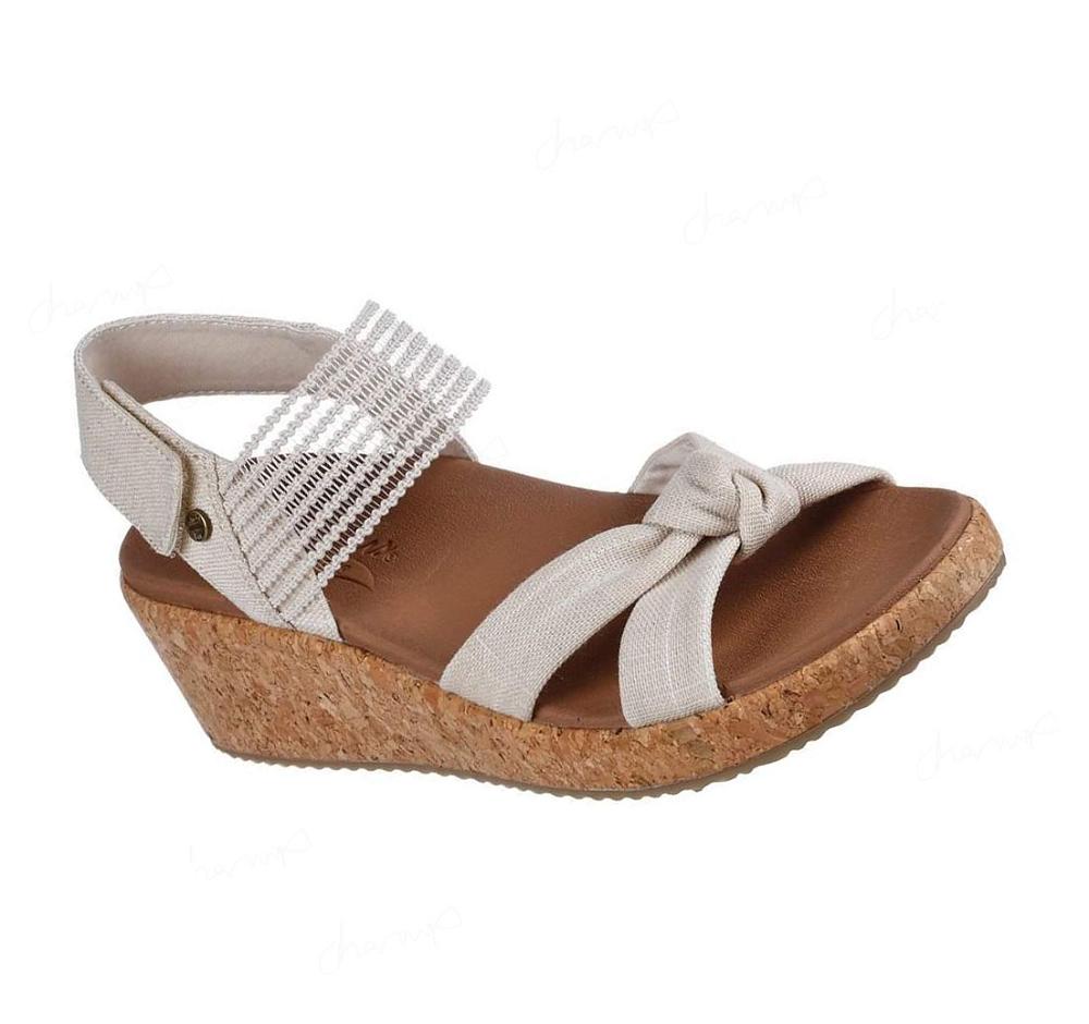 Zapatos Cuña Skechers Arch Fit Beverlee - Juliet Mujer Beige | 3253P_AR