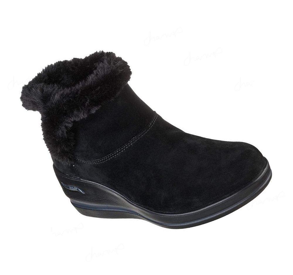 Zapatos Cuña Skechers Arch Fit Rise - Elegante Mujer Negras | 301T0_AR