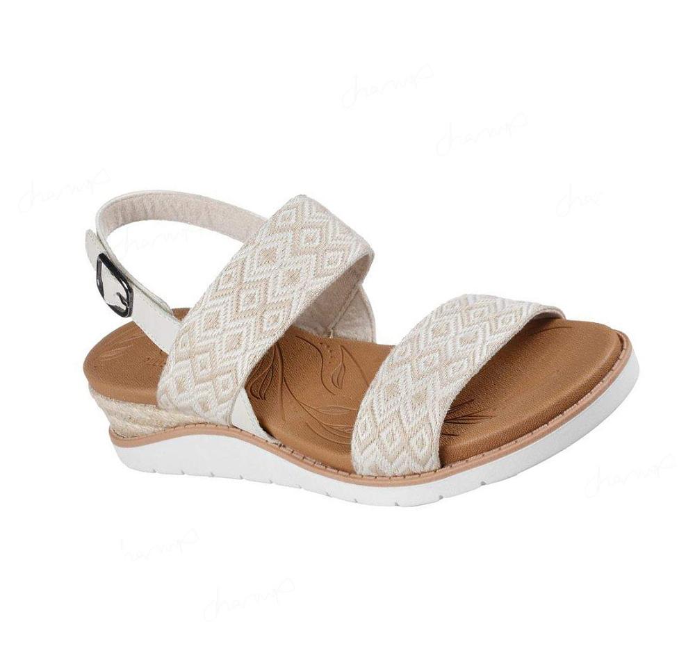 Zapatos Cuña Skechers BOBS Beach Kiss - Ocean Rush Mujer Beige | 316TG_AR