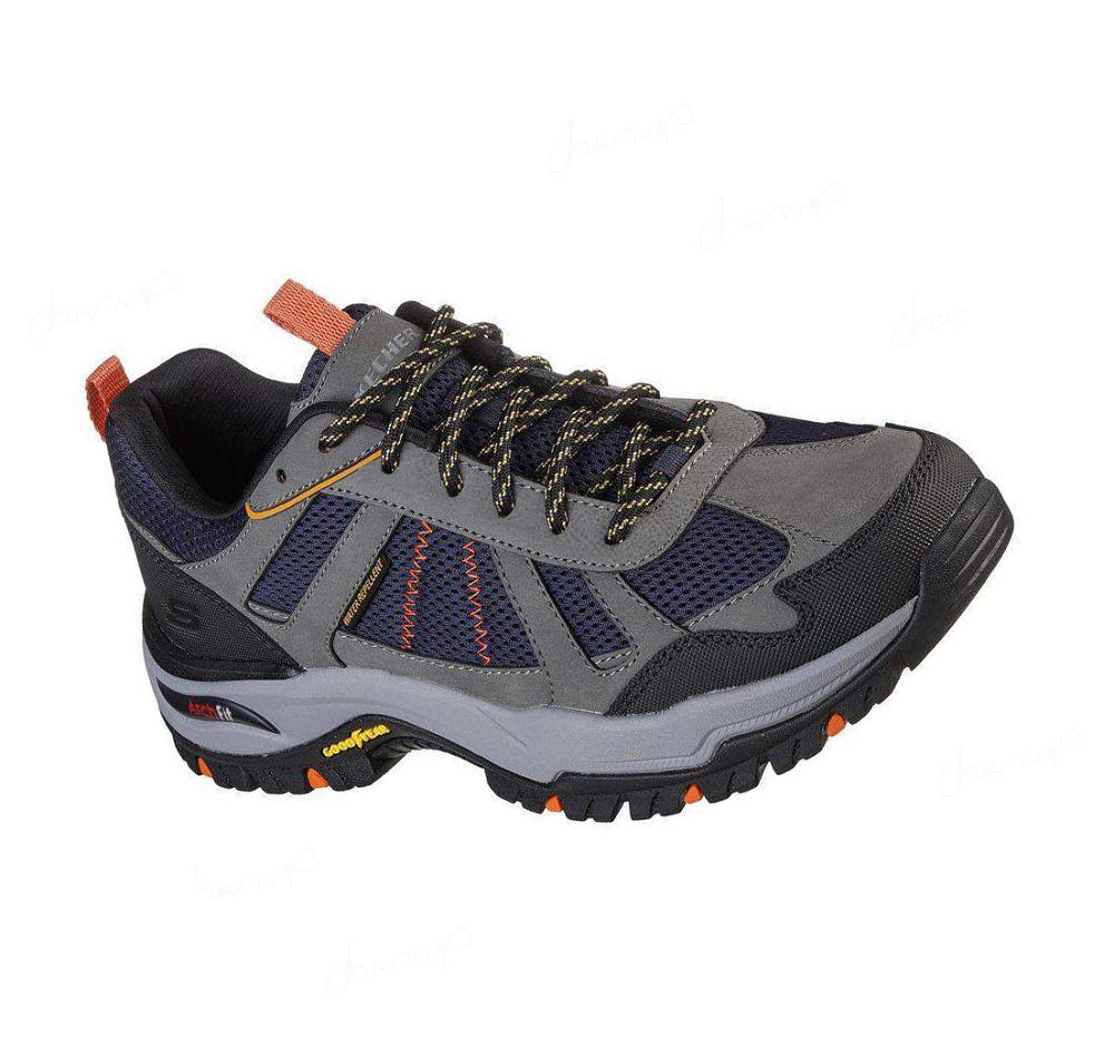 Zapatos De Senderismo Skechers Arch Fit Dawson - Vortego Hombre Azul Marino Gris | 5A33Q_AR