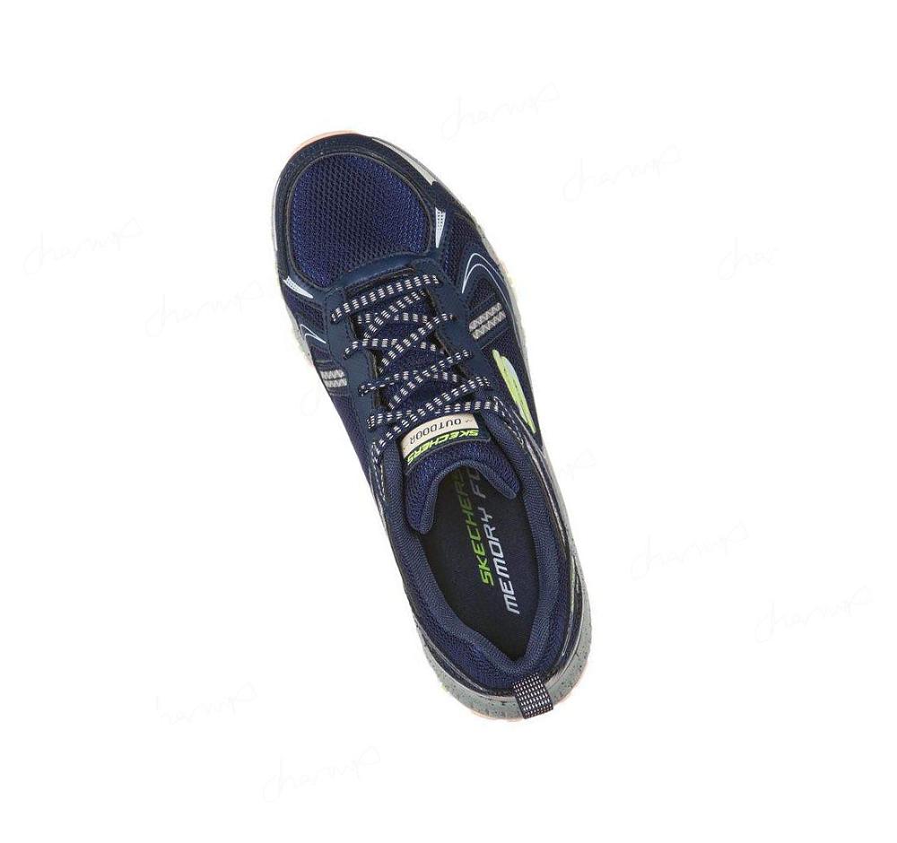 Zapatos De Senderismo Skechers Hillcrest - Vast Adventure Mujer Azul Marino Gris | 6680A_AR