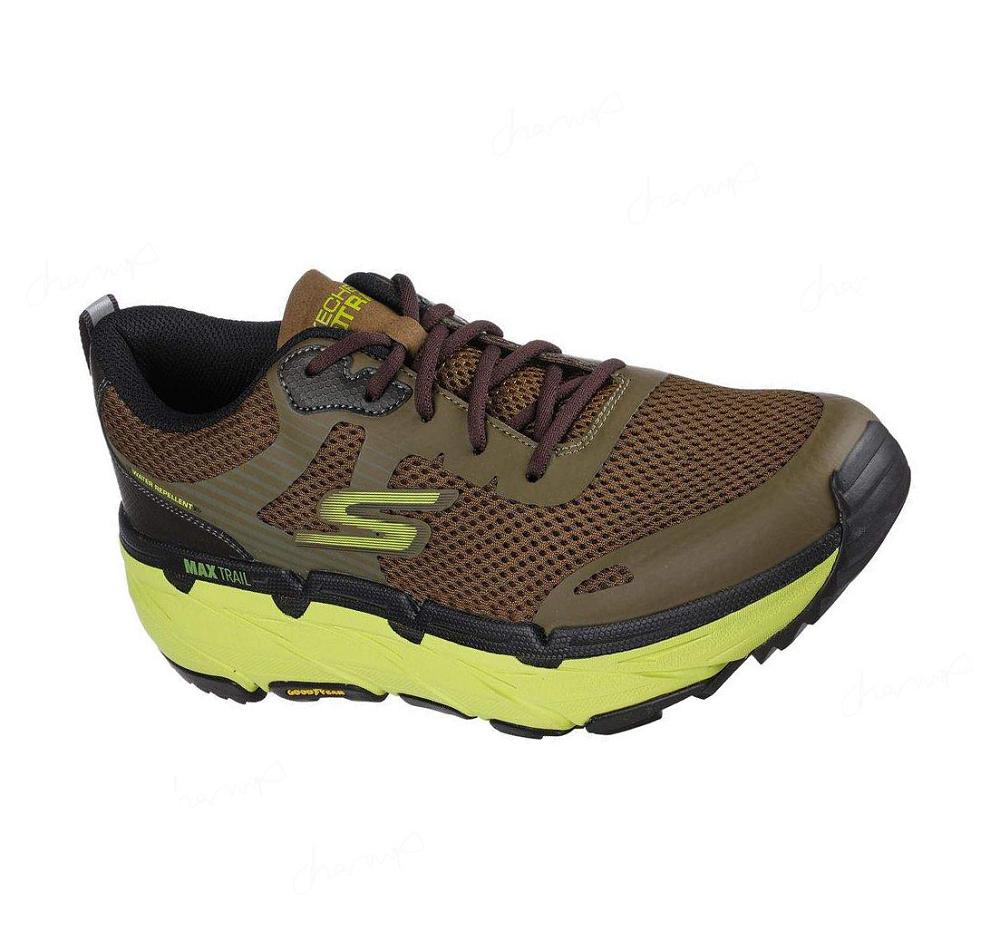 Zapatos De Senderismo Skechers Max Cushioning Premier - Alltrack Hombre Verde Oliva | 60330_AR