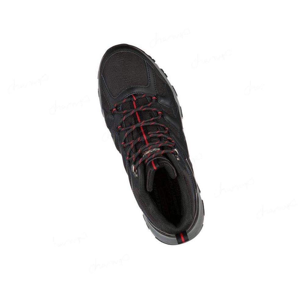 Zapatos De Senderismo Skechers Relaxed Fit: Selmen - Relodge Hombre Negras | 3208S_AR