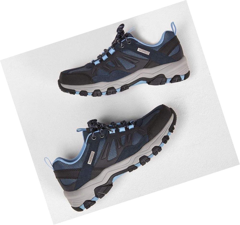 Zapatos De Senderismo Skechers Relaxed Fit: Selmen - West Highland Mujer Azul Marino Gris | 6803D_AR