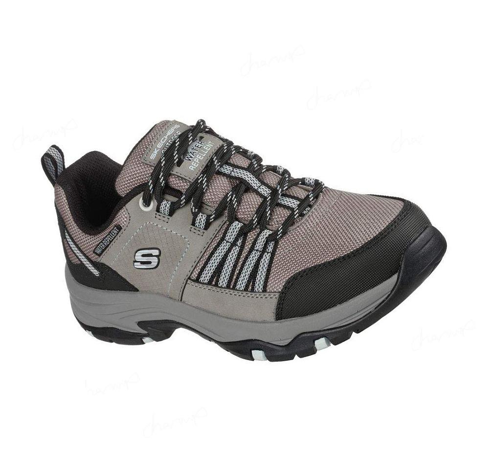 Zapatos De Senderismo Skechers Relaxed Fit: Trego - Drift-In Mujer Gris Negras | 6805E_AR