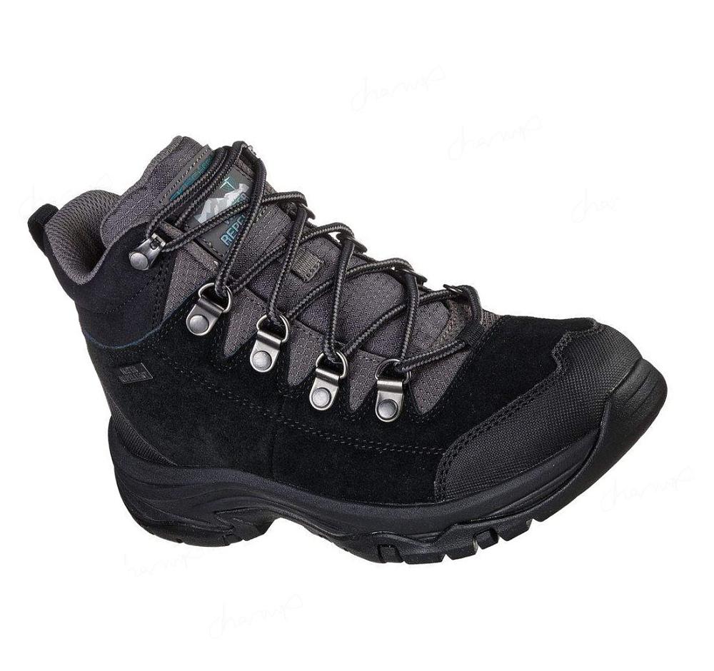 Zapatos De Senderismo Skechers Relaxed Fit: Trego - El Capitan Mujer Negras Gris | 68T60_AR