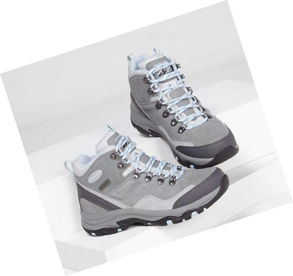 Zapatos De Senderismo Skechers Relaxed Fit: Trego - RM Mujer Gris | 69013_AR