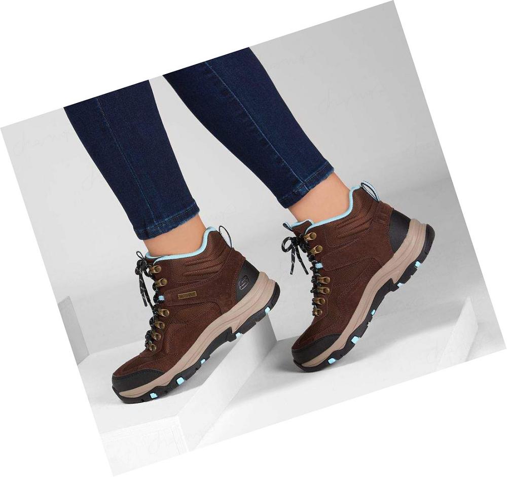 Zapatos De Senderismo Skechers Relaxed Fit: Trego - Base Camp Mujer Chocolate | 6905B_AR