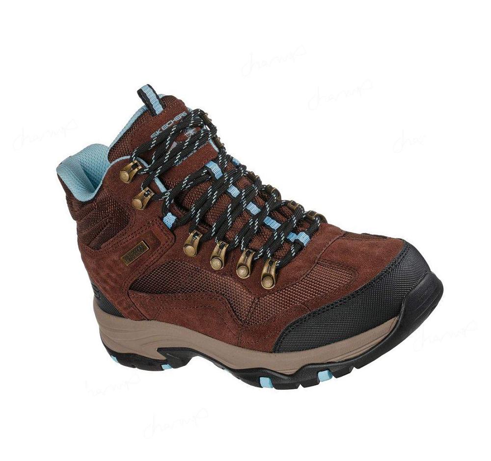 Zapatos De Senderismo Skechers Relaxed Fit: Trego - Base Camp Mujer Chocolate | 6905B_AR