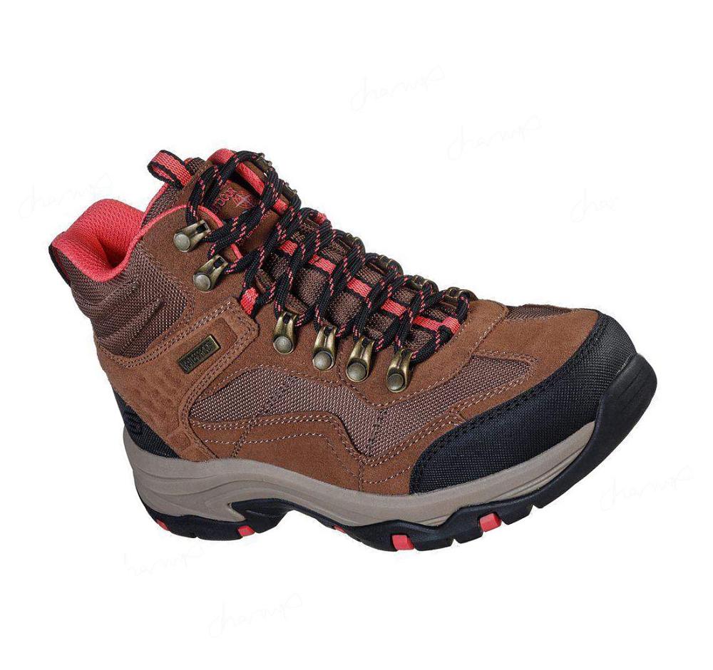 Zapatos De Senderismo Skechers Relaxed Fit: Trego - Base Camp Mujer Marrones | 691T0_AR