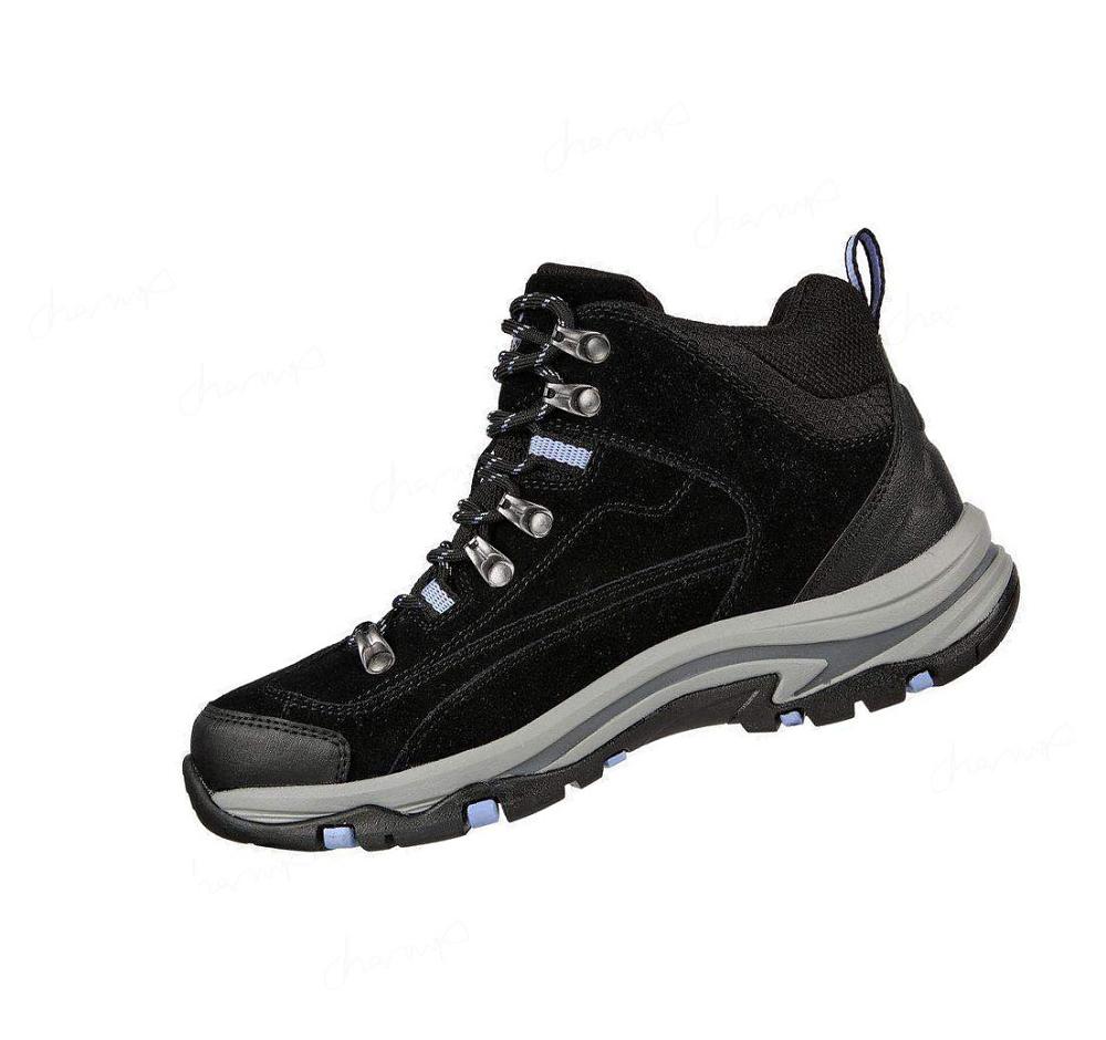 Zapatos De Senderismo Skechers Relaxed Fit: Trego - Alpine Trail Mujer Negras Gris | 69280_AR