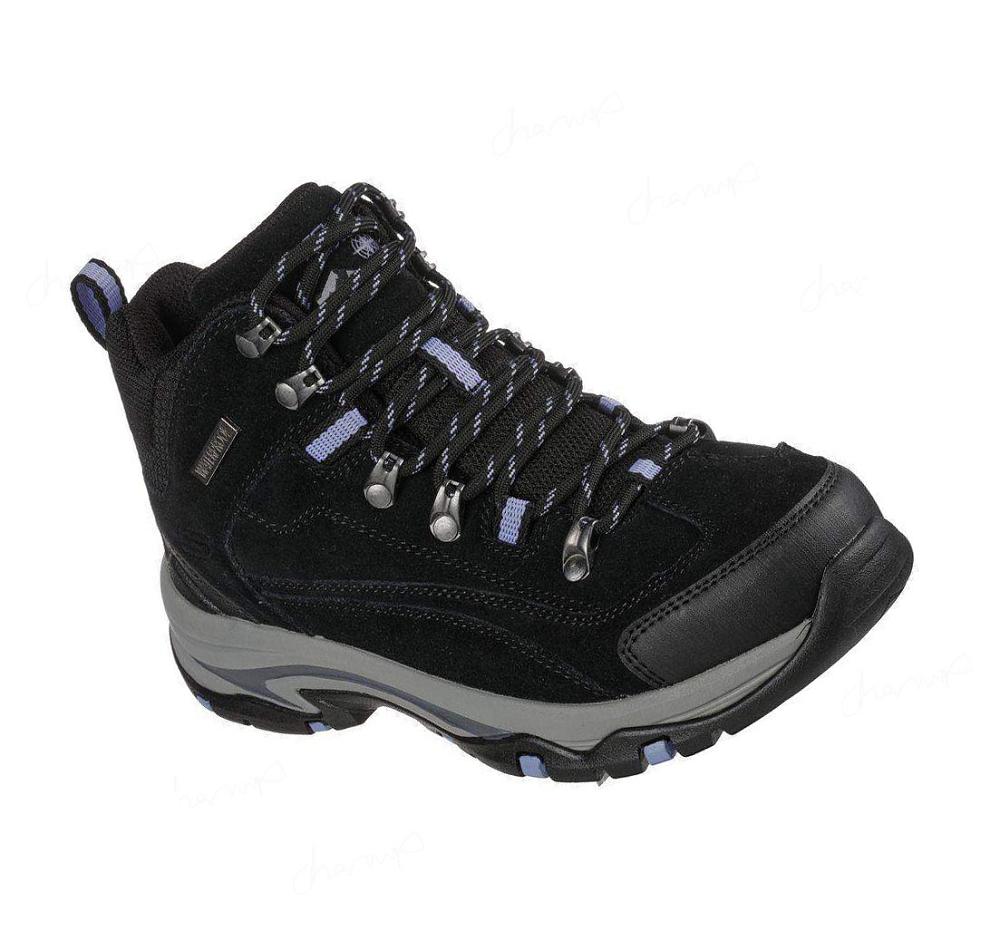 Zapatos De Senderismo Skechers Relaxed Fit: Trego - Alpine Trail Mujer Negras Gris | 69280_AR