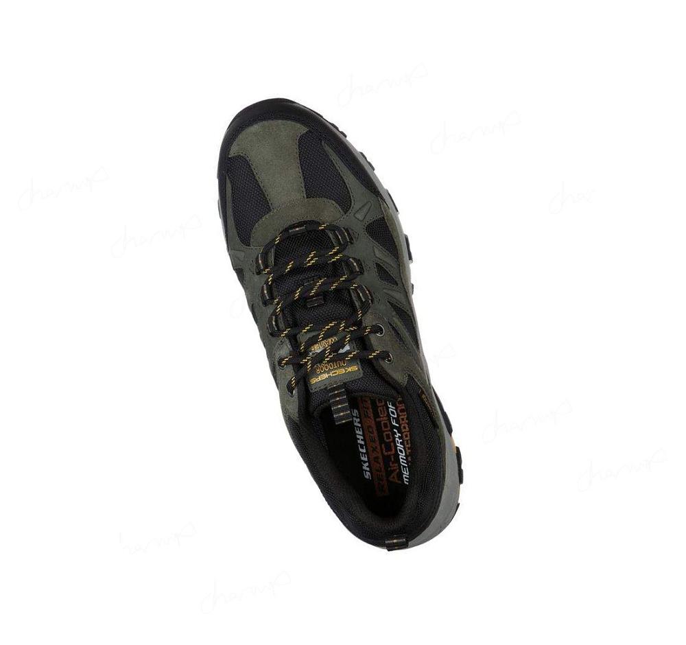 Zapatos De Senderismo Skechers Relaxed Fit: Selmen - Enago Hombre Verde Oliva Negras | A583A_AR