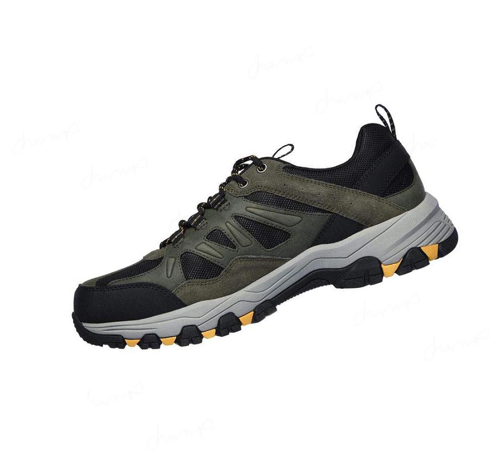 Zapatos De Senderismo Skechers Relaxed Fit: Selmen - Enago Hombre Verde Oliva Negras | A583A_AR