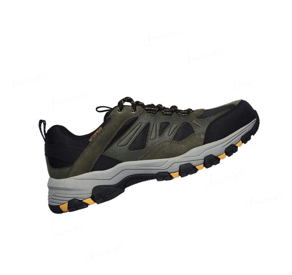 Zapatos De Senderismo Skechers Relaxed Fit: Selmen - Enago Hombre Verde Oliva Negras | A583A_AR