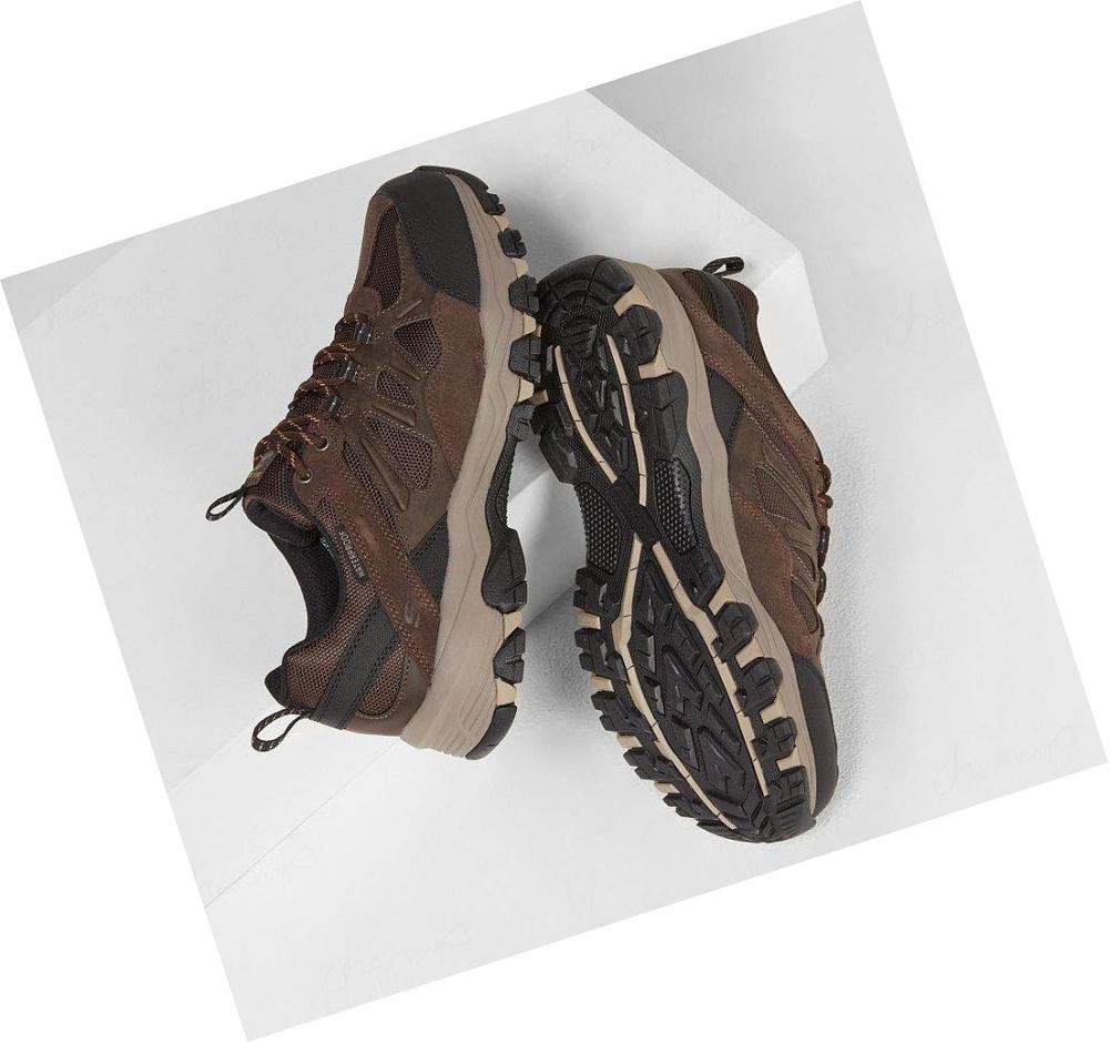 Zapatos De Senderismo Skechers Relaxed Fit: Selmen - Enago Hombre Chocolate | A608L_AR