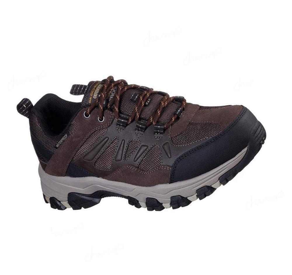 Zapatos De Senderismo Skechers Relaxed Fit: Selmen - Enago Hombre Chocolate | A608L_AR