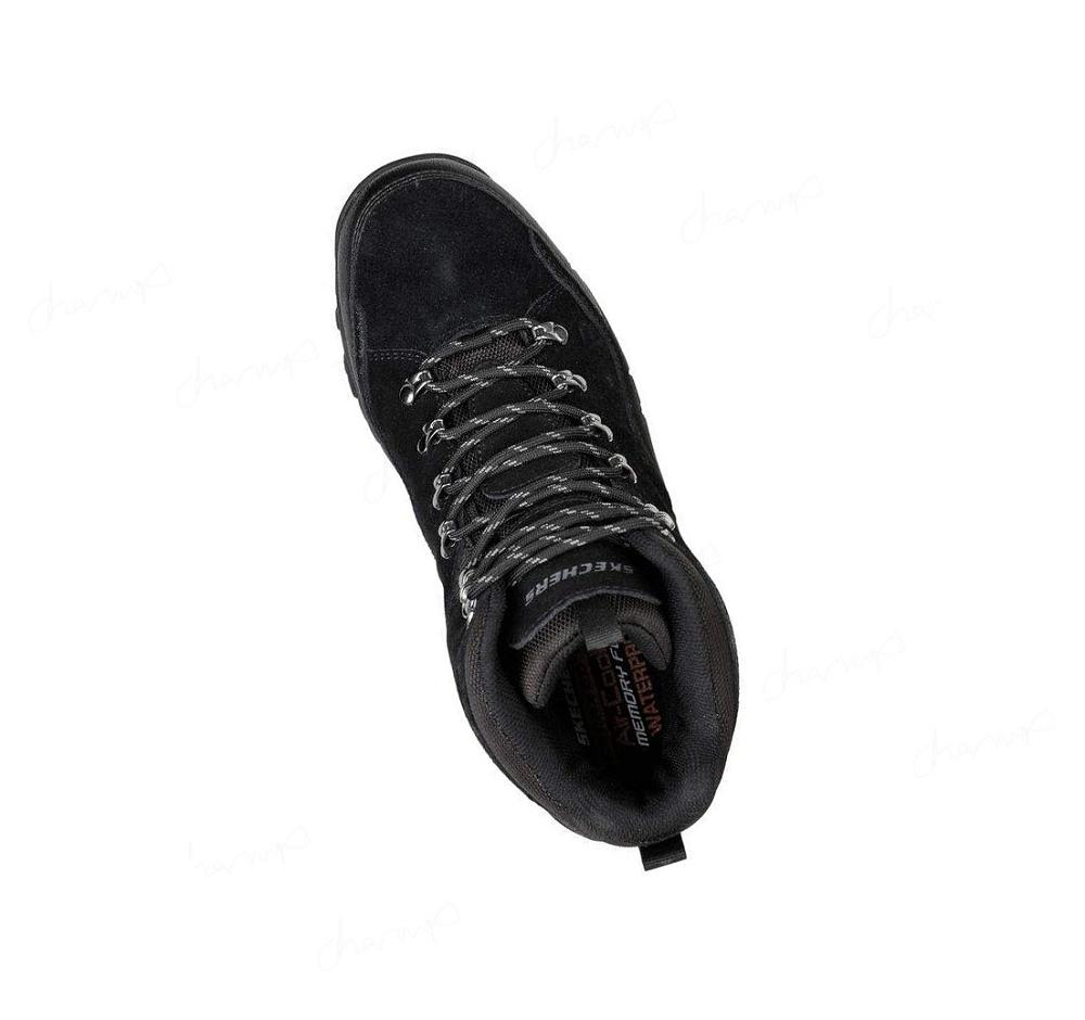 Zapatos De Senderismo Skechers Relaxed Fit: Relment - Pelmo Hombre Negras | A858A_AR