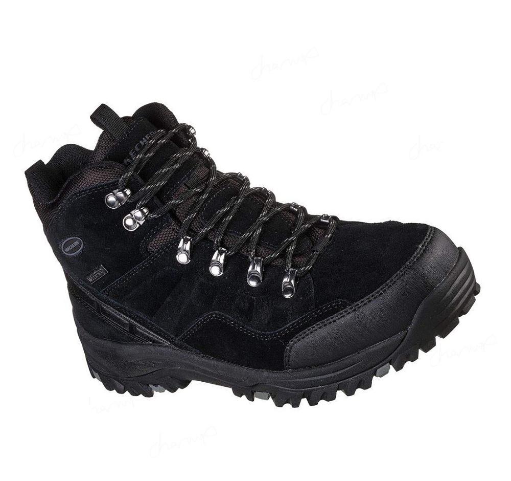 Zapatos De Senderismo Skechers Relaxed Fit: Relment - Pelmo Hombre Negras | A858A_AR