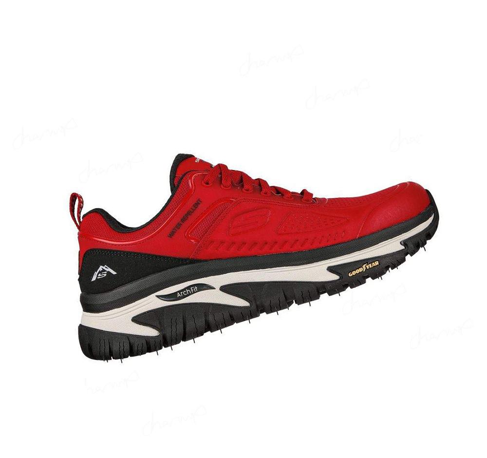 Zapatos De Senderismo Skechers Relaxed Fit: Arch Fit Carretera Walker - Recon Hombre Rojas Negras | A983D_AR