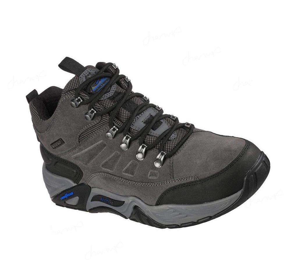 Zapatos De Senderismo Skechers Relaxed Fit: Arch Fit Recon - Romar Hombre Gris | A983E_AR