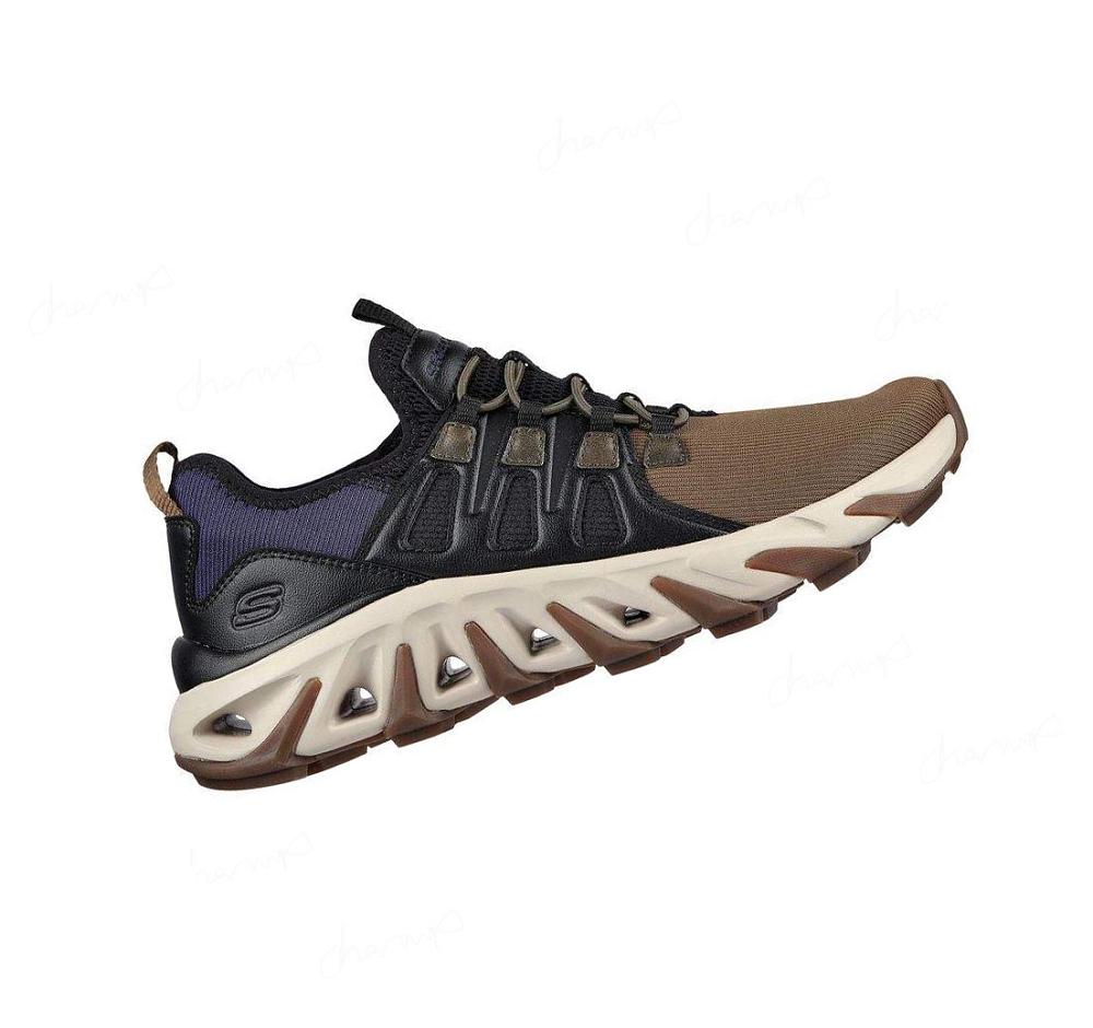 Zapatos De Senderismo Skechers Relaxed Fit: Flex Conway - Osley Hombre Negras Verde Oliva | AA580_AR