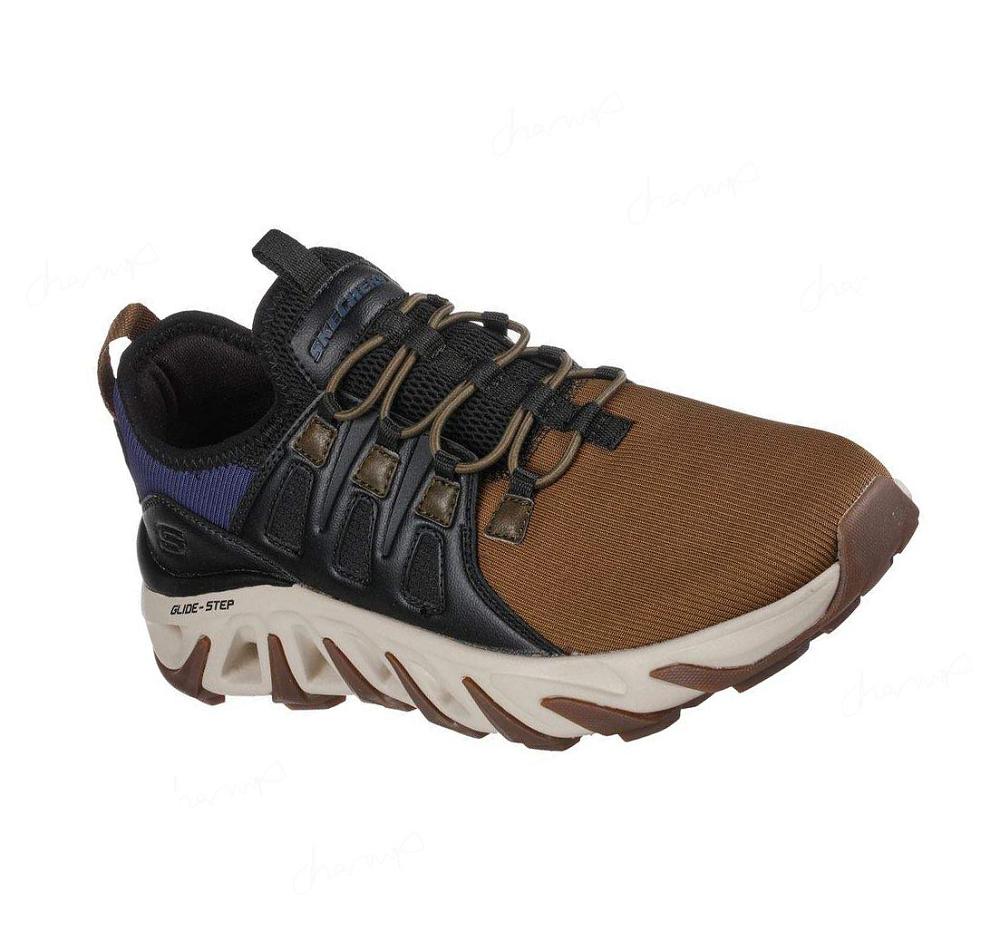 Zapatos De Senderismo Skechers Relaxed Fit: Flex Conway - Osley Hombre Negras Verde Oliva | AA580_AR