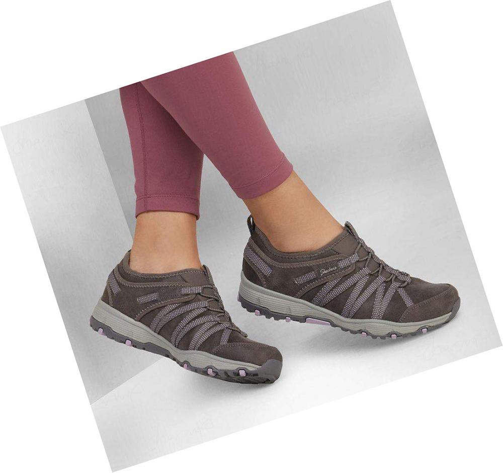 Zapatos De Senderismo Skechers Seager Hiker - Flowerette Mujer Gris | 6653D_AR